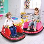 Costzon Bumper Car for Kids, 12V Electric Toddler Bumping Car with Remote Control, Dual Joysticks, 360 Spin, Music, Flashing Lights, Slow Star, Kids Bumper Car Ride on Toy for Boys Girls Gift (Pink)
