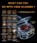 OBD2 Scanner,V880 Car Scanner Diagnostic Tool: Car Check Engine Code Reader with Reset,Live Data & Freeze Frame,Mode 6, Mode 8, OBDII Scan Tool for All OBD II Protocol Vehicles Since 1996