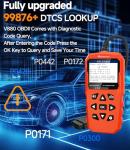 OBD2 Scanner,V880 Car Scanner Diagnostic Tool: Car Check Engine Code Reader with Reset,Live Data & Freeze Frame,Mode 6, Mode 8, OBDII Scan Tool for All OBD II Protocol Vehicles Since 1996