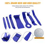 GOOACC GRC-90 Set 8PCS Auto Trim Scratch Removal Tool Car Audio Dash Panel Window Molding Fastener Remover Tool Kit-Blue