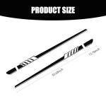 Tesnaao Pack-2 Car Side Body Decals, 4.52" x 88.58" Waterproof PVC Vehicle DIY Decorative Stickers, Universal Automotive Creative Stripe for Truck SUV Racing Car Motorcycle Bike (Black)