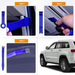 GOOACC GRC-90 Set 8PCS Auto Trim Scratch Removal Tool Car Audio Dash Panel Window Molding Fastener Remover Tool Kit-Blue