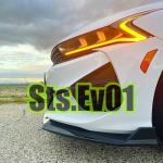 STSEV01 Front Bumper Lip Splitter Spoiler Compatible with KIA K5 EX/LX/LXS/GT 2021-2026 & Kia K5 GT/GT-Line 2025 2026, 3pcs Air Dam Chin Body Kit Underbody Lip Accessories (Gloss Black)