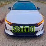 STSEV01 Front Bumper Lip Splitter Spoiler Compatible with KIA K5 EX/LX/LXS/GT 2021-2026 & Kia K5 GT/GT-Line 2025 2026, 3pcs Air Dam Chin Body Kit Underbody Lip Accessories (Gloss Black)