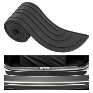 Car Rear Bumper Protector Guard,40.94x3.54 Bumper Protector for Cars with Raised Texture for Avoiding Trunk Bumpers Scratches,Soft Car Accessories Rear Bumpers Guard (40.94x3.54)