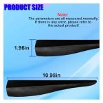 Craedli 2PCS Car Bumper Guard, Anti-Collision Rubber Automotive Front/Rear Bumper Protector Trim, Universal Anti-Scratch Vehicle Exterior Sticker Strips Accessories for SUV Pickup Truck (Black)