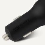 Amazon Basics Fast-Charging Car Charger, Dual-Port, 1 USBC+1 USB-A, 48W, Black