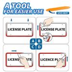 Aujen Silicone License Plate Frames 2 PCS for US Standard Car, Rattle-Proof and Easy Installation License Plate Holder (Black)