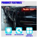 Craedli 2PCS Car Bumper Guard, Anti-Collision Rubber Automotive Front/Rear Bumper Protector Trim, Universal Anti-Scratch Vehicle Exterior Sticker Strips Accessories for SUV Pickup Truck (Black)