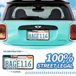 Aujen Silicone License Plate Frames 2 PCS for US Standard Car, Rattle-Proof and Easy Installation License Plate Holder (Black)