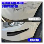 Craedli 2PCS Car Bumper Guard, Anti-Collision Rubber Automotive Front/Rear Bumper Protector Trim, Universal Anti-Scratch Vehicle Exterior Sticker Strips Accessories for SUV Pickup Truck (Black)