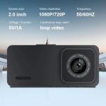 2K Dash Camera Front and Inside Dash Cam for Car Security 1080P Video Recorder with Audio Plug and Play, WDR, Night Vision, G-Sensor Auto Lock, 2 Inch Screen Vehicle Security