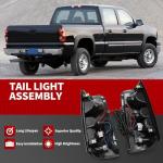 Nakkaa Pair Tail Lights W/Bulbs Compatible with 2003-2006 Silverado 1500 2500 3500HD Red Brake Lamps Left and Right GM2800174 GM2801174