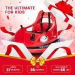 Bumper Car for Kids, 12V Ride on Bumper Car for Toddler with Remote Control, 2-Speed, 2 Driving Modes, 360°Spin, Anti-Collision Padding, Lights, Music, Electric Bumping Car for Children 1.5-6, Red