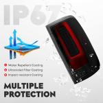 LED Tail Lights Assembly + 3rd Third Brake Cargo Lamp Compatible with 2004-2008 Ford F-150 F150 Pickup [Factory Halogen Type] Fleetside Styleside Rear Taillight, 3 Pcs, Smoked Lens