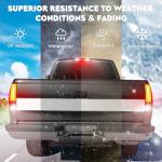 LED Tail Lights Assembly + 3rd Third Brake Cargo Lamp Compatible with 2004-2008 Ford F-150 F150 Pickup [Factory Halogen Type] Fleetside Styleside Rear Taillight, 3 Pcs, Smoked Lens