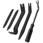 EldHus 5 Pcs Car Trim Removal Tool Kit Upholstery Tools, Auto Clip Removal Pry Tool for Door Dash Dashboard Panel Fastener Remover, Push Pin Puller Body Repair Tools, Black