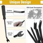 BFXM 5PCS Auto Trim Removal Tool kit, Car Clip Pry Tools Kit No Scratch Plastic, Car Door Panel Rivet Pliers Tool Kit, Automotive Interior Fastener Puller Remover Body Repair Set for Car