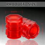 20 Pcs Glow in The Dark Tire Valve Caps Fluorescent Tire Valve Stem Caps, Cool Car Present for Universal Decoration Accessories for Car SUV Bicycle Motorcycles Trucks (Red)