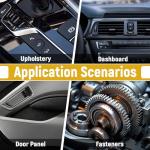 BFXM 5PCS Auto Trim Removal Tool kit, Car Clip Pry Tools Kit No Scratch Plastic, Car Door Panel Rivet Pliers Tool Kit, Automotive Interior Fastener Puller Remover Body Repair Set for Car