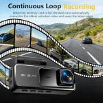 4K Dash Cam with Built-in WiFi, Front Car Camera, APP Control, Night Vision, 24H Parking Monitor, 170° Wide Angle, G-Sensor, Loop Recording, WDR(A19)