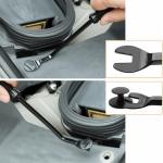 EldHus 5 Pcs Car Trim Removal Tool Kit Upholstery Tools, Auto Clip Removal Pry Tool for Door Dash Dashboard Panel Fastener Remover, Push Pin Puller Body Repair Tools, Black