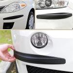 WeFoonLo Pack of 2, Universal Rubber Anticollision Car Corner Bumper Guard Protector Anti-Scratch Strips Sticker (Black)