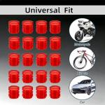 20 Pcs Glow in The Dark Tire Valve Caps Fluorescent Tire Valve Stem Caps, Cool Car Present for Universal Decoration Accessories for Car SUV Bicycle Motorcycles Trucks (Red)