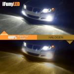 iFunyLED 2504 LED Fog Bulbs, Super Bright PSX24W 12276 LED Fog Lights 6500K Cool White, Plug and Play, Replacement Lights for Cars Trucks SUV, Pack of 2