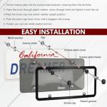 2PCS Clear License Plate Covers and Frames, Personalized License Plate Frame with Screws Screw Caps Washers, Rust-Proof Auto LicensePlate Holder, Universal License Protector for Standard US Plates