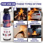 ABC Fire Extinguisher for Home & Vehicle - Portable Dry Chemical Fire Extinguisher | Grease & Electrical Fire Extinguisher for Kitchen, Car, Easy for All Ages to Use (2-Pack, 1.32lb Each)