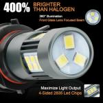 iFunyLED 2504 LED Fog Bulbs, Super Bright PSX24W 12276 LED Fog Lights 6500K Cool White, Plug and Play, Replacement Lights for Cars Trucks SUV, Pack of 2