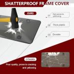 2PCS Clear License Plate Covers and Frames, Personalized License Plate Frame with Screws Screw Caps Washers, Rust-Proof Auto LicensePlate Holder, Universal License Protector for Standard US Plates