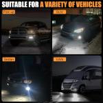 iFunyLED 2504 LED Fog Bulbs, Super Bright PSX24W 12276 LED Fog Lights 6500K Cool White, Plug and Play, Replacement Lights for Cars Trucks SUV, Pack of 2