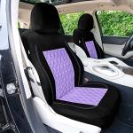 Purple Diamond Stitched Universal Car Seat Covers Set