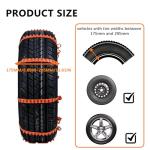 12 Pcs Reusable Snow Chains for Cars and SUVs