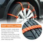 12 Pcs Reusable Snow Chains for Cars and SUVs