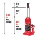 Big Red 10-Ton Hydraulic Bottle Jack