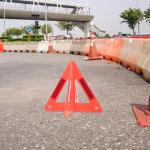 Amosfun Portable Reflective Road Safety Triangle Sign