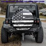 Vintage American Flag Spare Tire Cover for Jeeps