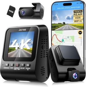 4K Dual Channel Dash Cam with GPS & Night Vision