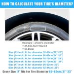 Universal Spare Tire Cover for 31"-33" Wheels