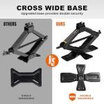 Torin Wide Base Portable Scissor Jack 1.5 Ton