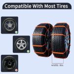 Universal Anti-Skid Tire Chains for Winter Traction