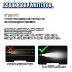 H11 LED Fog Light Bulbs - Super Bright 6500K