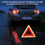 Reflective Emergency Triangle Sign with Storage Case