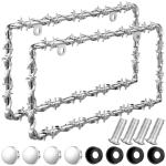Barbed Wire Coconut Design License Plate Frame Set
