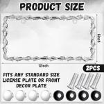 Barbed Wire Coconut Design License Plate Frame Set