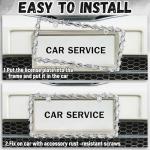 Barbed Wire Coconut Design License Plate Frame Set