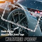 Barbed Wire Coconut Design License Plate Frame Set